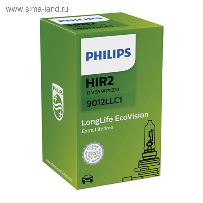 фото Лампа автомобильная philips, hir2, 12 в, 55 вт, 9012llc1