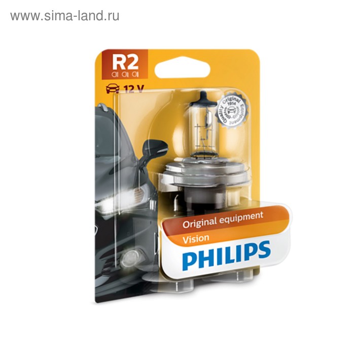 Лампа автомобильная Philips Visio, HR2, 12 В, 45/40 Вт, 12475B1