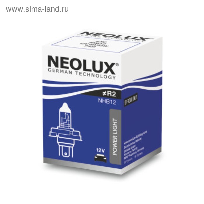 фото Лампа автомобильная neolux, hr2, 12 в, 60/55 вт, nhb12