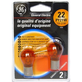 

Лампа автомобильная General Electric, PY21W, 12 В, 21 Вт, набор 2 шт, 1056 (бл.2)