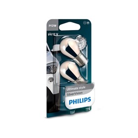 

Лампа автомобильная Philips Silver Vision, PY21W, 12 В, 21 Вт, набор 2 шт, 12496SVB2