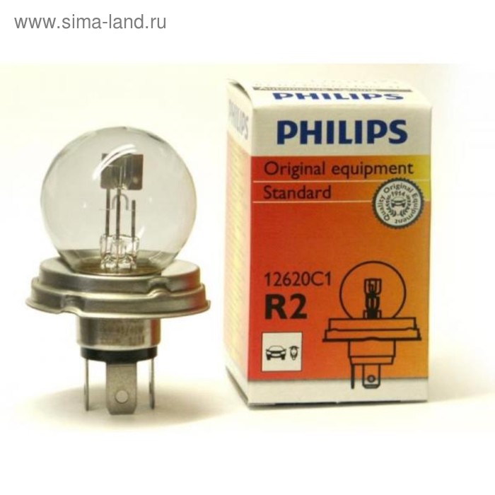 фото Лампа автомобильная philips, r2, 12 в, 45/40 вт, 12620c1