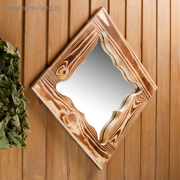 Зеркало резное Бабочка, сосна, обожжённое, 40×40 см сосна густоцветковая умбракулифера на штамбе 40 см