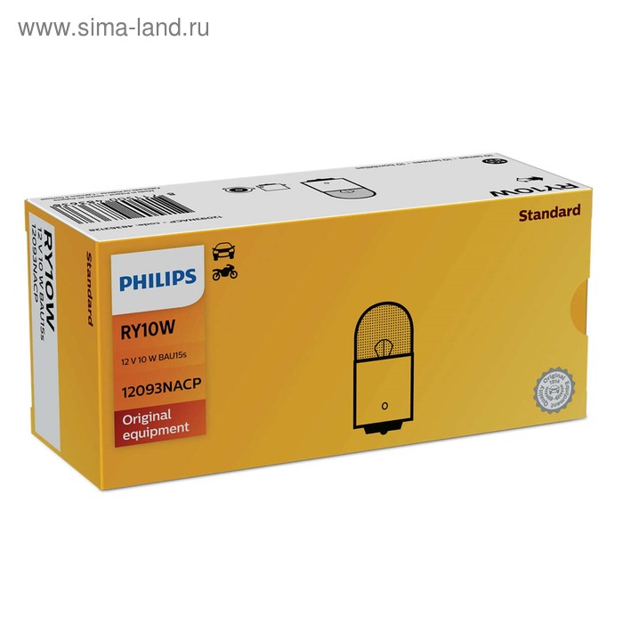 фото Лампа автомобильная philips, ry10w, 12 в, 10 вт, 12093nacp