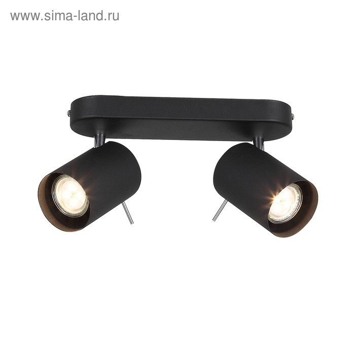 

Спот St Luce. SL597.401.02. 2х3 Вт, GU10 LED, 3000K, 33х15 см, цвет чёрный, хром