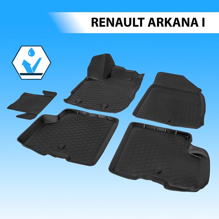 фото Коврики салона rival для renault arkana 5d 2wd/4wd 19-, полиуретан, 5 шт. 14709001