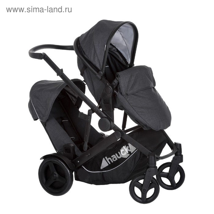

Коляска для двойни Hauck Duett 3, цвет Melange Charcoal