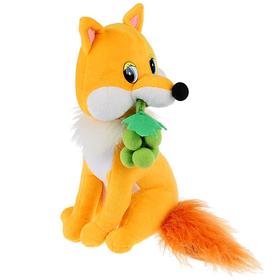 

Мягкая игрушка «Лисичка с виноградом» 22 см, воспроизводит стихи Дружининой