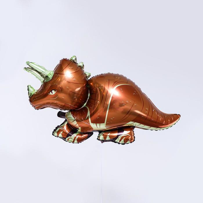 Шар фольгированный 42 «Динозавр трицератопс» шар фольгированный 36 динозавр красный