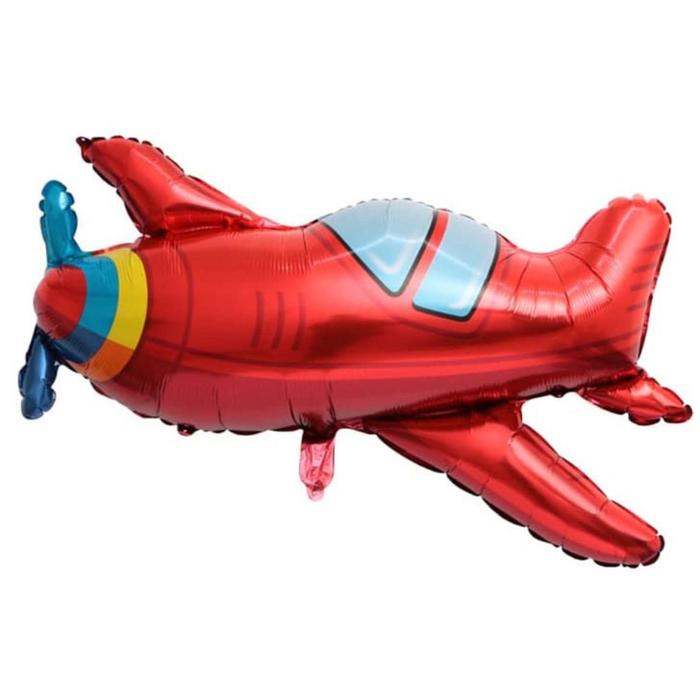 Шар фольгированный 32 «Самолёт», цвет красный шар фольгированный 30 самолёт