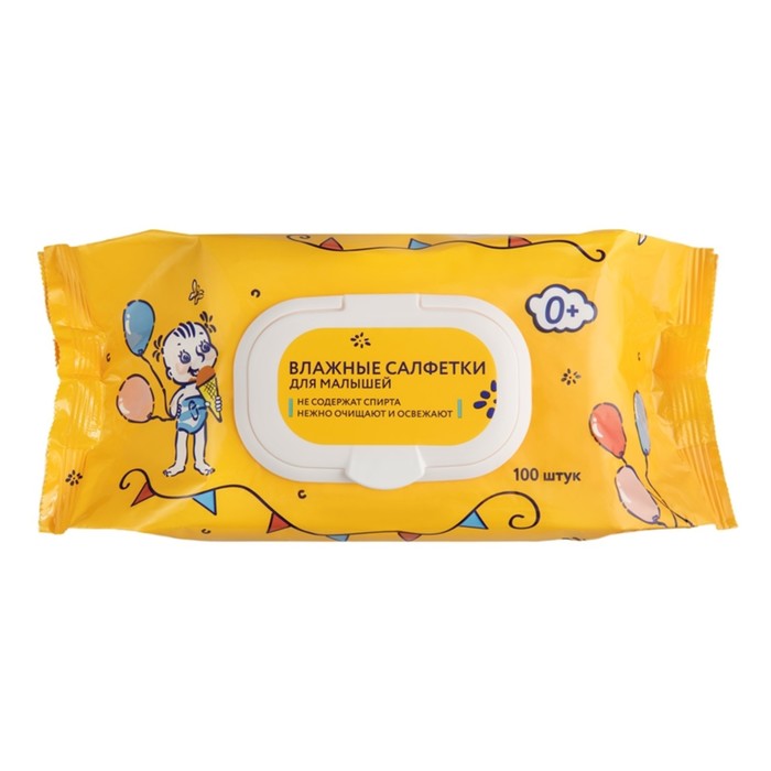 Салфетки влажные Курносики, для малышей, 100 шт.