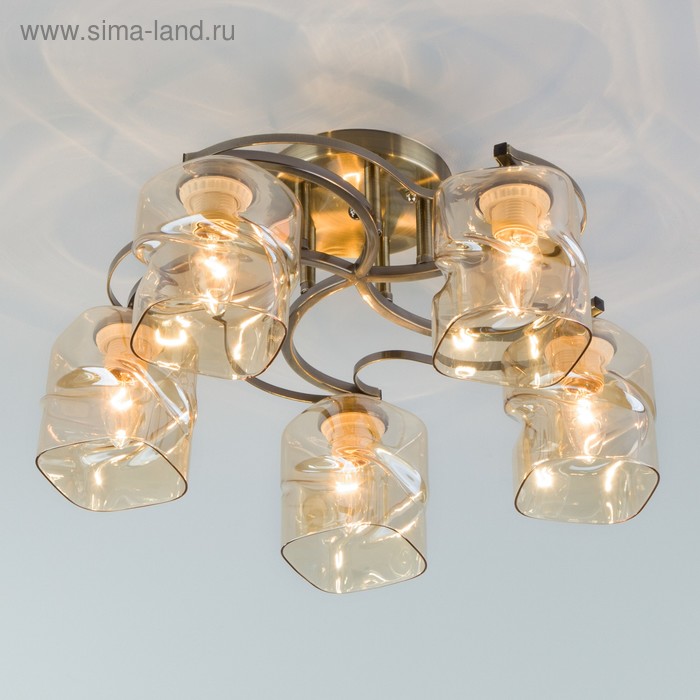 

Люстра Brice, 5x40Вт E27, цвет античная бронза