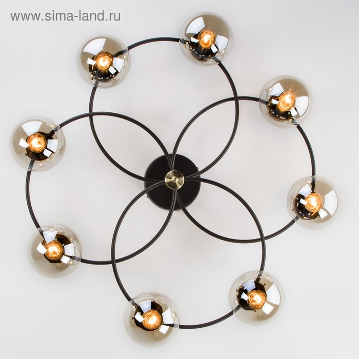 

Люстра Link, 8x60Вт E14, цвет чёрный