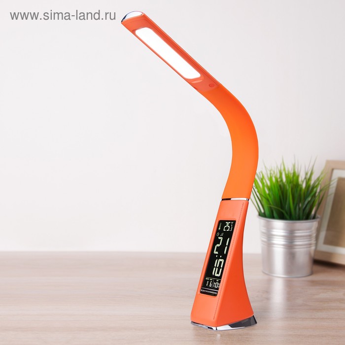 Настольная лампа ELARA, 0,6Вт LED, 280лм, 4200К, цвет оранжевый