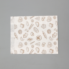 

Пакет бумажный фасовочный, белый, с печатью, V-образное дно 25 х 20 х 9 см