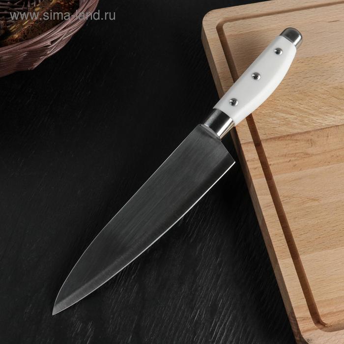 Нож кухонный Доляна «Инканто», лезвие 18 см, цвет белый