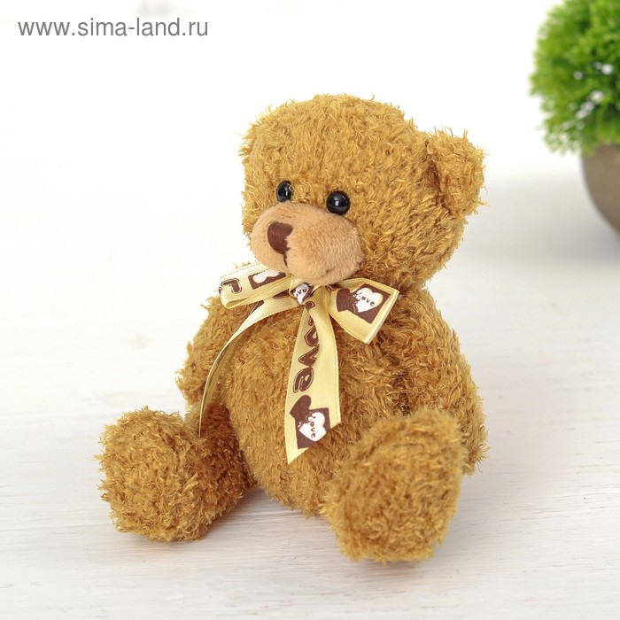мягкая игрушка медведь с бантом цвет микс Мягкая игрушка «Медведь с бантом», цвет МИКС