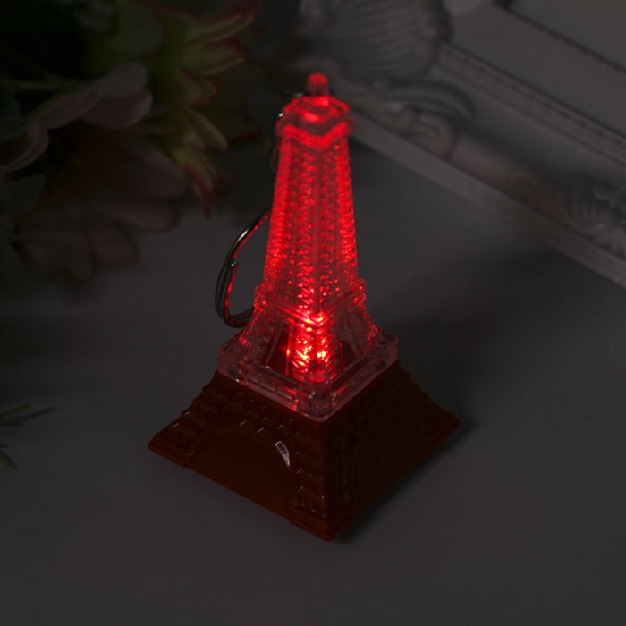 Фонарик свет на кольце "Башня" мигает, МИКС