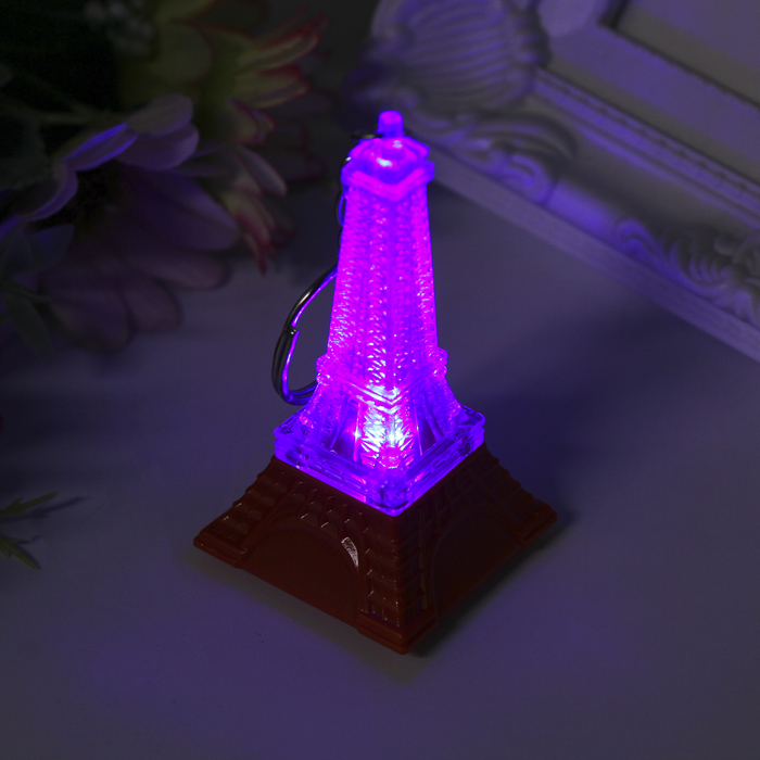 Фонарик свет на кольце "Башня" мигает, МИКС