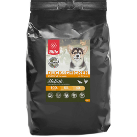 

Сухой корм Blitz Puppy Duck Chiken Grain Free для щенков, беззерновой, утка/курица, 12 кг