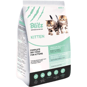 

Сухой корм Blitz для котят, 400 г