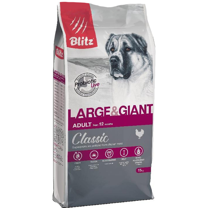 Сухой корм Blitz Large Breed/Giant для собак, 2 кг