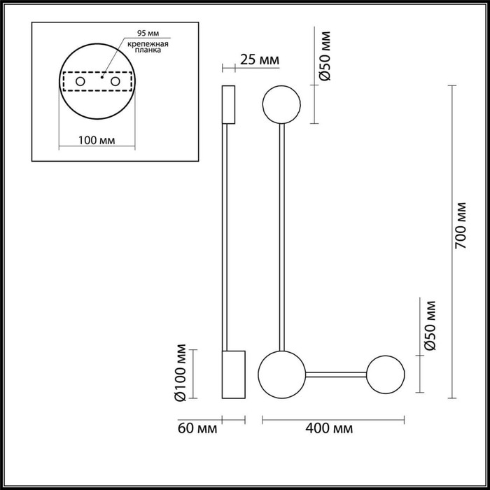 фото Бра satellite, 10вт led, 4000к, 840лм, цвет золото odeon light