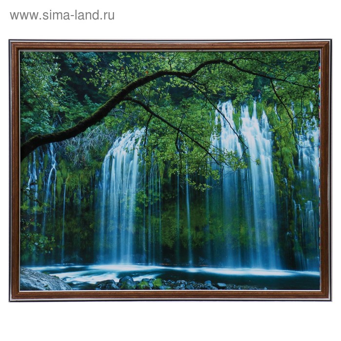 

Картина "Лесной водопад" 43х53 см