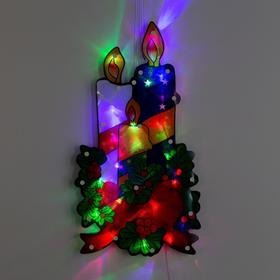 Светодиодная фигура «Свечи» 23 × 43 см, пластик, 220 В, свечение мульти (RG/RB) Ош