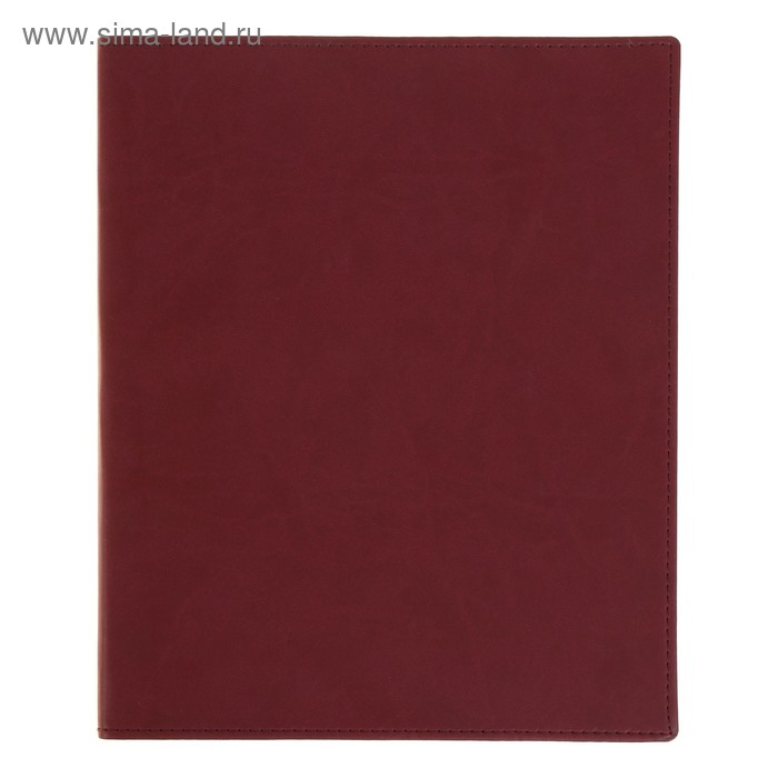 фото Бизнес-блокнот а4, 96 листов «премиум», обложка из искусственной кожи, бордовый арго-книга