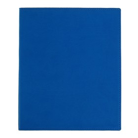 Бизнес-блокнот А4, 96 листов в клетку «Премиум», обложка из искусственной кожи, блок офсет, синий