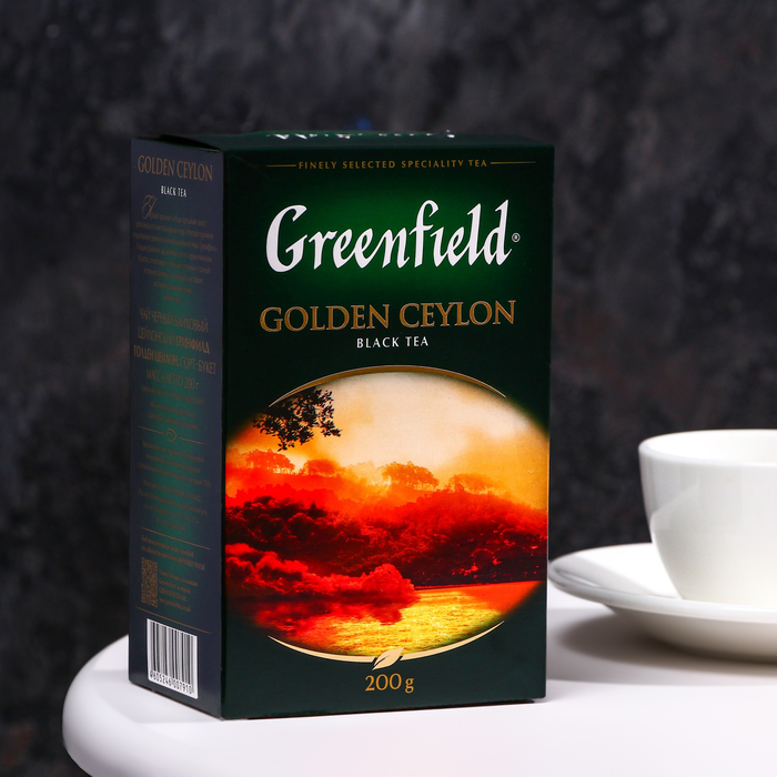 Чай Greenfield Голден Цейлон 200 г, чёрный листовой чай черный grace голден цейлон 25 пакетиков