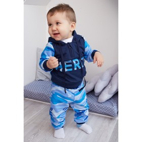 

Худи Крошка Я "Little hero. HERO", синий, 24 р, 68-74 см