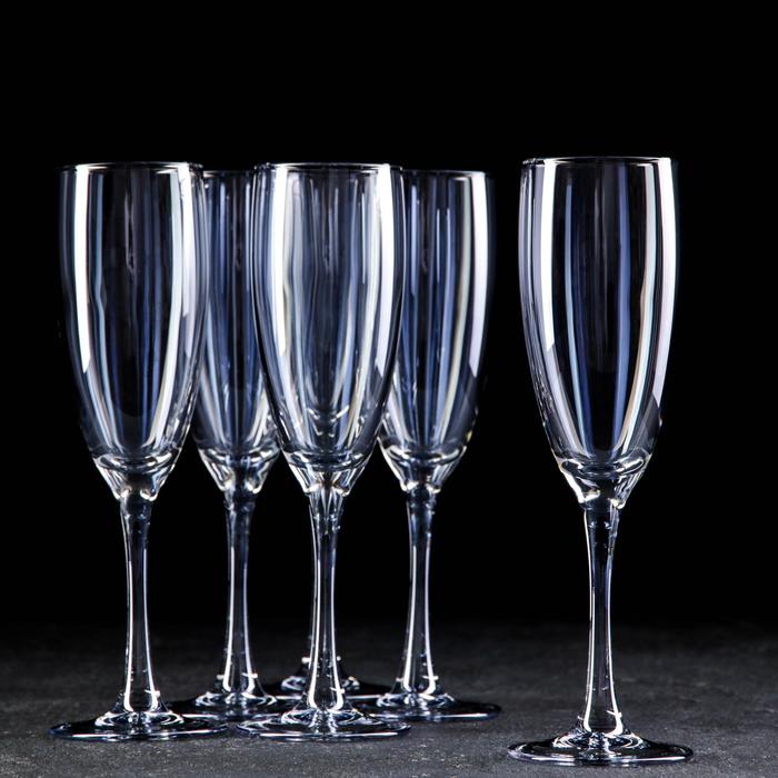 фото Набор бокалов для шампанского gidglass «голубое небо», 170 мл, 6 шт