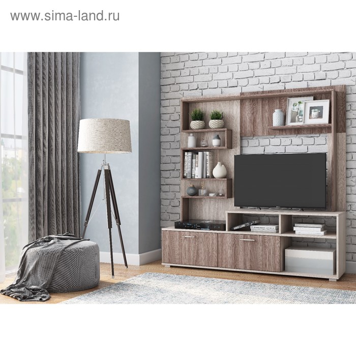 

Гостиная Евро New, 1530х400х1540, Ясень шимо светлый/Шимо темный