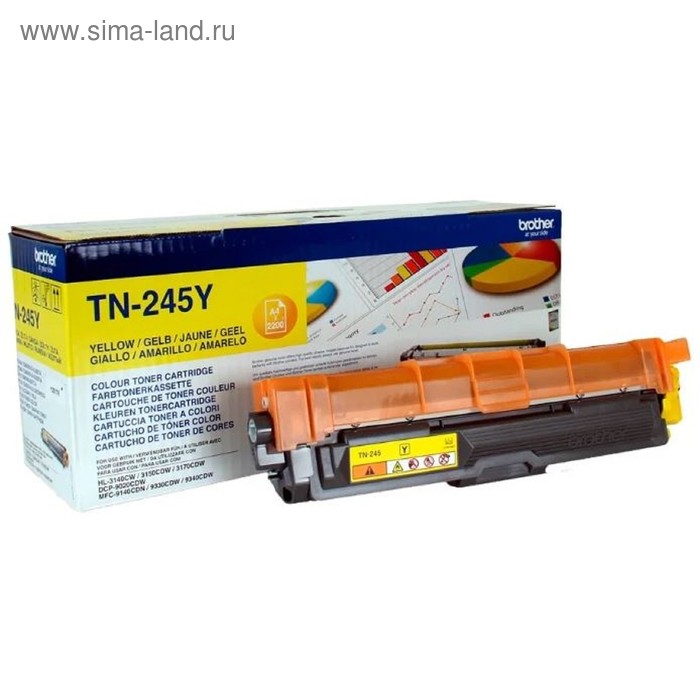 

Картридж Brother TN245Y для HL3140/3170 (2200k), желтый