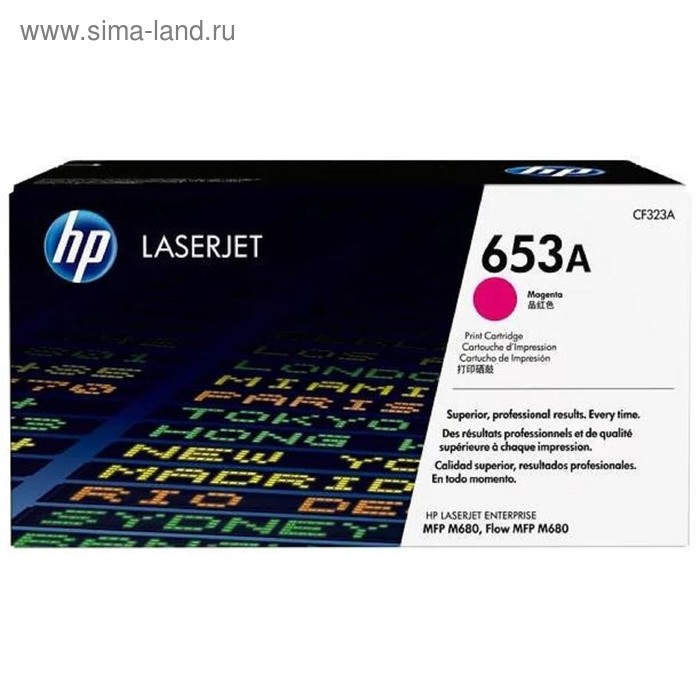 

Тонер Картридж HP 653A CF323A пурпурный для HP CLJ Ent M651n/M651dn/M651xh/M680dn/M680f (16000стр.)