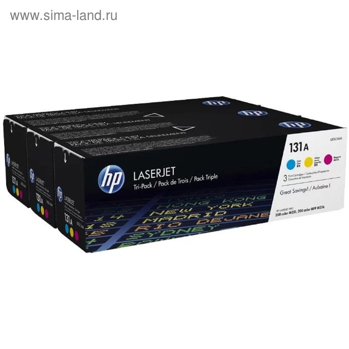 

Картридж HP 131A U0SL1AM для LJ Pro 200/Color M251 (1800k), 3 шт. в упаковке, трехцветный