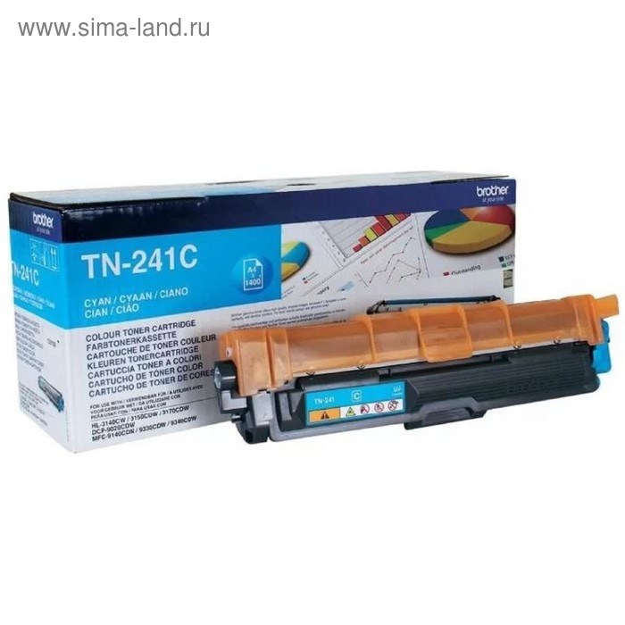 

Картридж Brother TN241C для HL3140/3170 (1400k), голубой