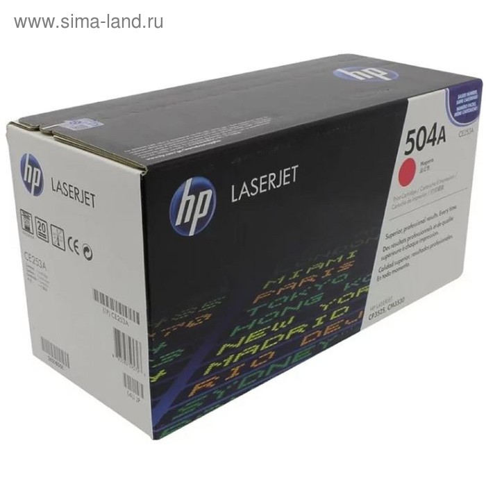 Картридж HP 504A CE253A для CM3530/CP3525 (7000k), пурпурный картридж gp ce253a 723 504a для принтеров hp color laserjet cp3520 cp3525 cp3525dn cp3525n cp3525x cm3530 cm3530fs canon i sensys lbp7750 lbp7750c