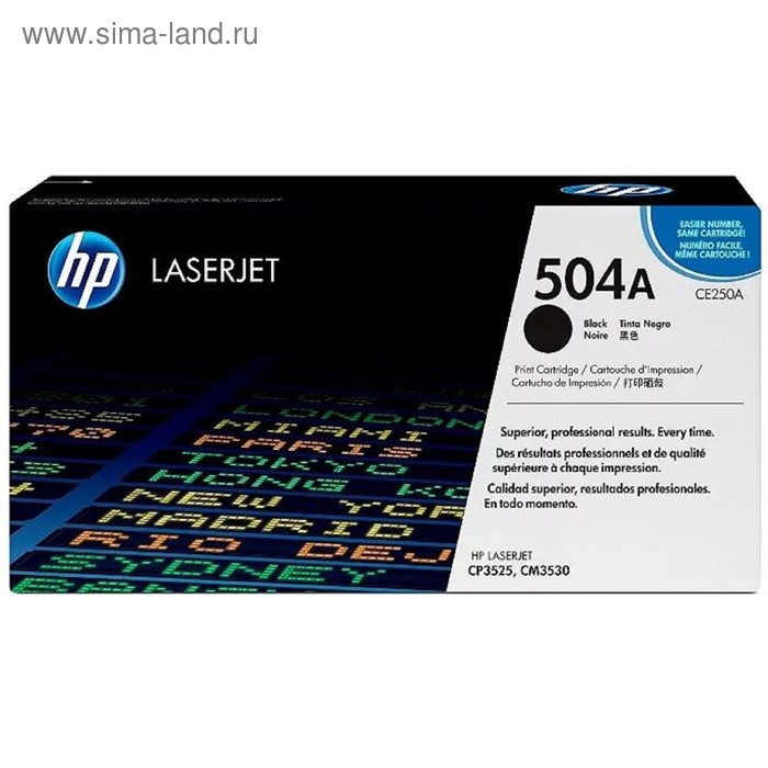 

Картридж HP 504A CE250A для CM3530/CP3525 (5000k), черный