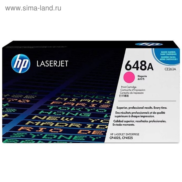 Тонер Картридж HP 648A CE263A пурпурный для HP CLJ CP4525 (11000стр.) картридж hp ce263a 648a пурпурный