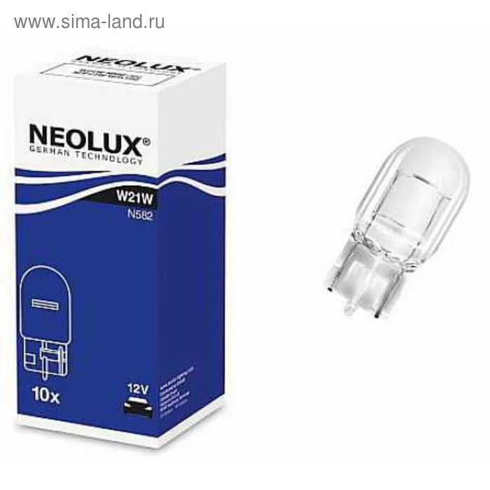 Лампа автомобильная NEOLUX, W21/5W, 12 В, 21/5 Вт, (W3x16q), N580