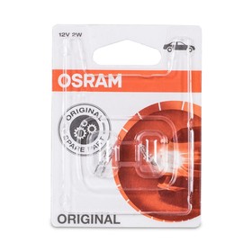 Лампа автомобильная Osram, W2W, 12 В, 2 Вт, (W2x4,6d), набор 2 шт, 2722-02B от Сима-ленд