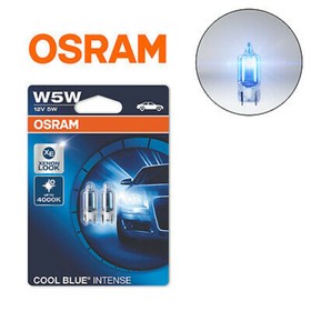 

Лампа автомобильная Osram Cool Blue Intense, W5W, 12 В, 5 Вт, (W2,1x9,5d), набор 2 шт, 2825HCBI-02B