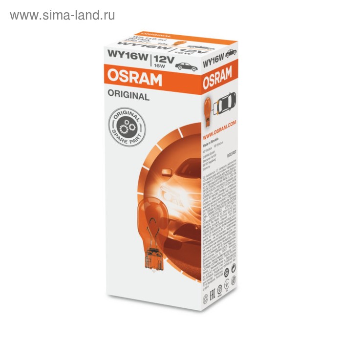 фото Лампа автомобильная osram, wy16w, 12 в, 16 вт, (w2,1x9,5d), 921na