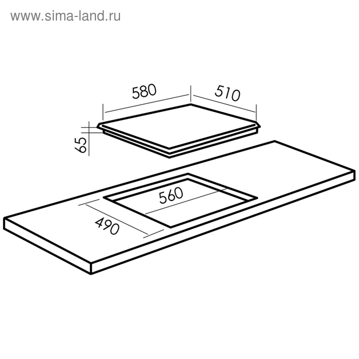 фото Варочная поверхность mbs pi-605, индукционная, 4 конфорки, сенсор, 9 уровней нагрева, чёрная