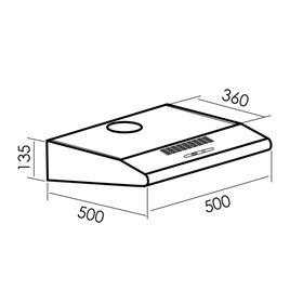 

Вытяжка MBS RUMIA 150 BLACK, плоская, 350 м3/ч, 3 скорости, 50 см, чёрная