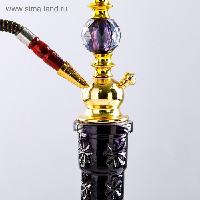 фото Кальян "маадид", 50 см, 1 трубка, колба черная, шахта золото hookah