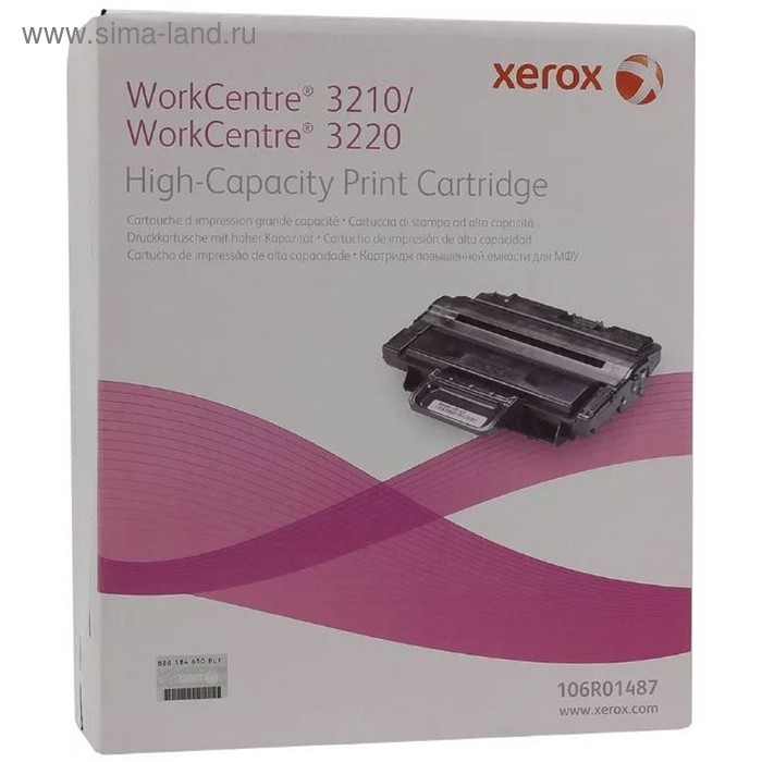 Тонер Картридж Xerox 106R01487 черный для Xerox WC 3210/3220 (4100стр.) тонер картридж 7q 106r01487 для xerox wc 3210 wc 3220 чёрный 4100 стр